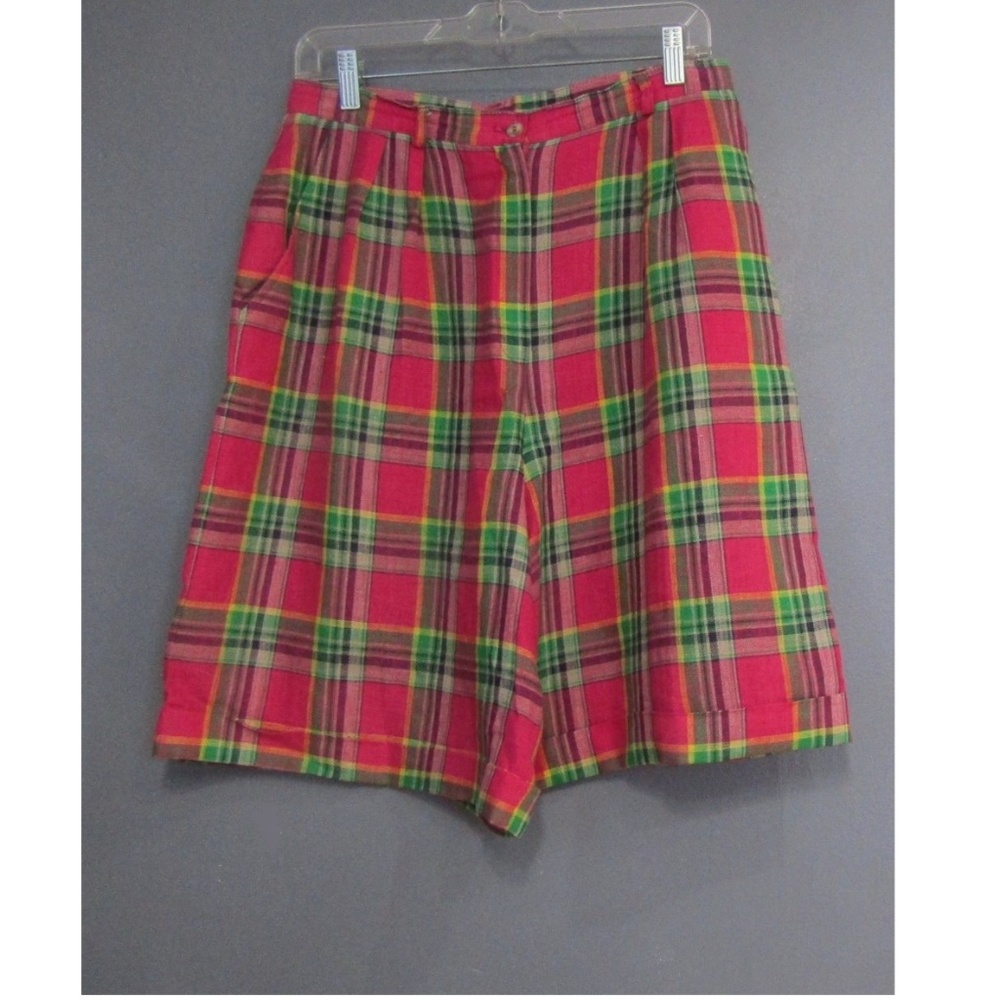 Vintage Talbots Linen High Waist Shorts Size 12